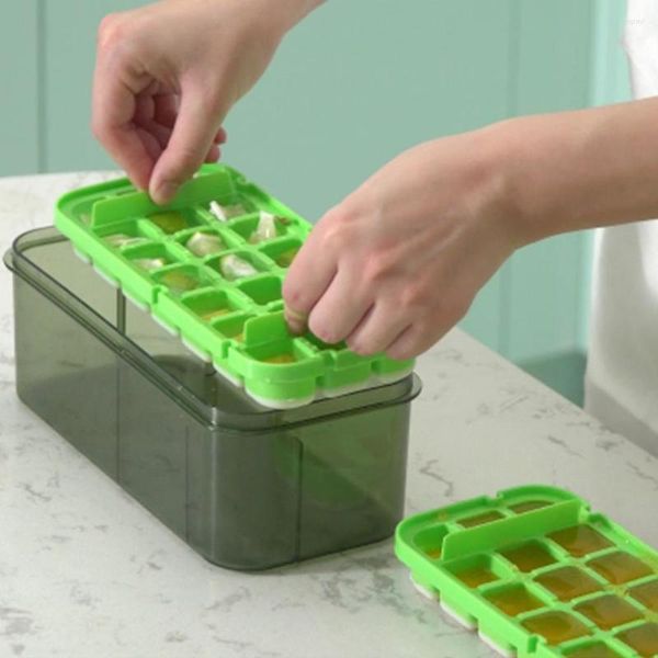 Moules de cuisson 1 ensemble de plateaux à glace en plastique respectueux de l'environnement fabricant de cubes non collants faisant la boîte moule de décoration de gâteau accessoires de réfrigérateur