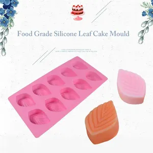 Moules de cuisson 10 cavités Silicone gâteau moule 3D feuille en forme de chocolat pâtisserie moule bricolage bonbons gelée décor moules accessoires de cuisine