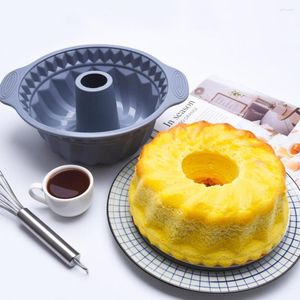Bakvormen 10 inch cake pan spiraal textuur niet-plakkerige mal met handgreep siliconen ronde mousse patisserie schimmel accessoires