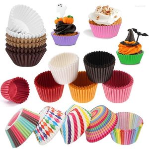 Bakvormen 100-1000P Cupcake Cakevormen Muffin Doos Olie Proof Papier Houder Cup Case Gereedschap DIY decoreren Verjaardag Feestartikelen