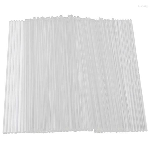 Moules de cuisson 100 pièces bâtonnets de sucettes en acrylique tiges réutilisables transparentes pour la fabrication de sucettes Cake Pops bonbons chocolats