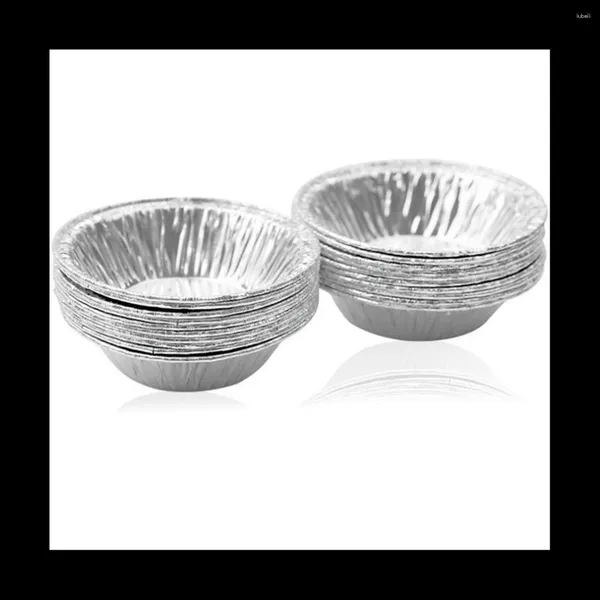 Moldes para hornear 100 unids Tazas desechables Papel de aluminio Pans Cupcake Bowl para