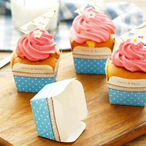 Bakvormen 100 stuks Muffin Cup Vierkante Cupcake Papieren Schimmel Medium Cake Wrapper Voor Bruiloft Dessert Decoratie Gereedschappen