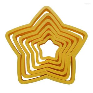 Moldes para hornear 100 juegos Árbol de Navidad Cortador de galletas Forma de estrellas Fondant Cake Biscuit Mold 3D Herramientas de decoración Herramienta