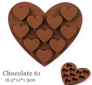 Moules de cuisson 101525 trous 3d Small Love Heart Sile Cake Moule Diy Baking Jelly Candy Savon Chocolate Moules Fondant Cake Decorati4806236