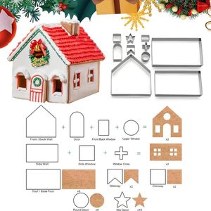 Bakvormen 10 stks kerstkoekjes snijders peperkoekhuissnijder set - 3D kit voor kinderen