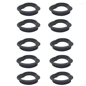 Moules de cuisson 10pcs coeur forme gâteau moule mousse cercle décoration outil dessert bricolage anneau perforé antiadhésif cuisson tarte