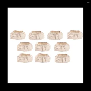 Bakvormen 10 Stuks Ovale Vorm Brood Proofing Mand Cover Natuurlijke Rotan Deeg Zuurdesem Doek Liner