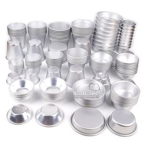 Bakvormen 10pcslot Diverse kopjes ontwerp aluminium cake cup mallen kaas cupcake pan gelei taartvorm puddingvorm voor oven bakvormen 230616