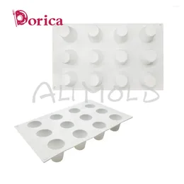 Moldes para hornear 12 cavidades forma de cono circular silicona mousse pastel de chocolate moho de jabón de fondant herramientas de decoración de la cocina