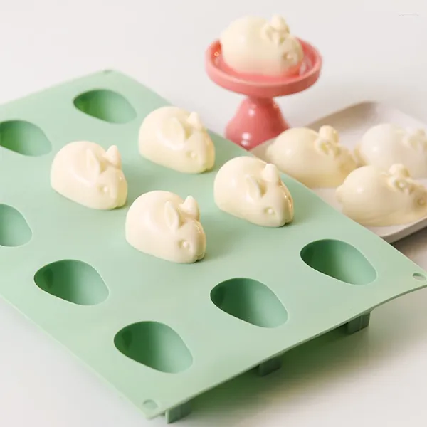 Moldes para hornear 12 agujeros de dibujos animados 3D molde de pastel de silicona pequeño cerdo fondant postre molde pudín leche gelatina accesorios de cocina