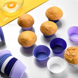 Bakvormen 12 stks/set siliconen cupcake mal bakware voering herbruikbare muffin anti -aanbak keuken diy cake decoreren gereedschap