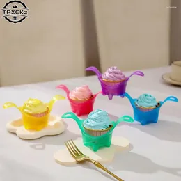 Bakvormen 15 stks plastic mousse bekerhouder muffins cupcake wrappers staan pudding dessert cake accessoires