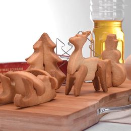 Bakvormen 18Pcs Kerst Peperkoek Huis Biscuit Cutter Set Roestvrij Staal Koekjesvorm Creatief Bakken Keuken Gereedschap Voor Festivals