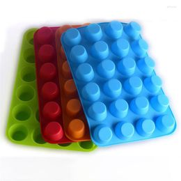 Moldes para hornear, 1 pieza, 24 orificios, pastel de silicona, galletas, molde para cupcakes, hogar, cocina, bandeja de bricolaje, herramientas de molde, 33 22cm