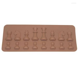 Moldes para hornear, 1 pieza, molde DIY para pastel de azúcar helado, utensilios para hornear en forma de ajedrez de silicona, accesorios de cocina, molde de Chocolate de 20,5 8,8 cm