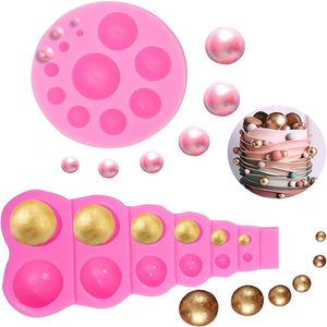 Stampi da forno da forno da 1 pc stampo in silicone 3d a sfera per perle stampi sapone semi sfera di decorazione di torte di stampo cioccolato Accessori cucina 230616