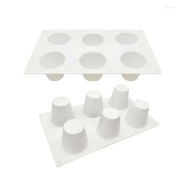 Moules de cuisson 1pc outils 12-cavité / 6-cavité Forme conique Moule de gâteau en silicone pour mousse au chocolat