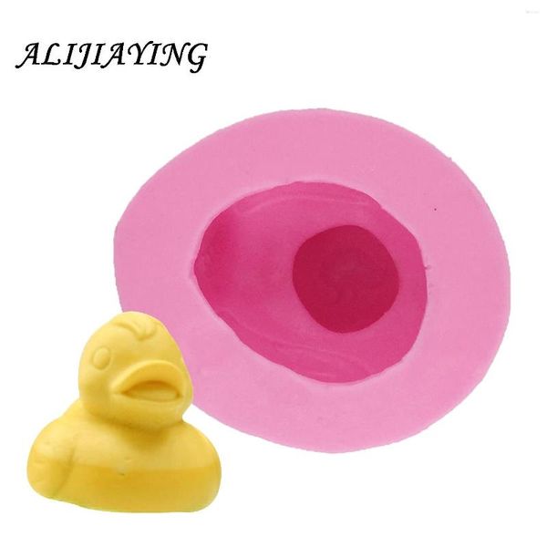 Moldes para hornear, 1 Uds., molde de silicona para Fondant de pato 3D, herramientas de decoración de pasteles, moldes para velas de jabón, accesorios de cocina D0277