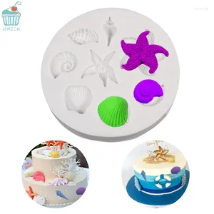 Bakvormen 1 STKS Taart Decoreren Gereedschappen DIY Zeedieren Schelp Zeester Shell Fondant Snoep Siliconen Mallen Creatieve Chocolade Schimmel