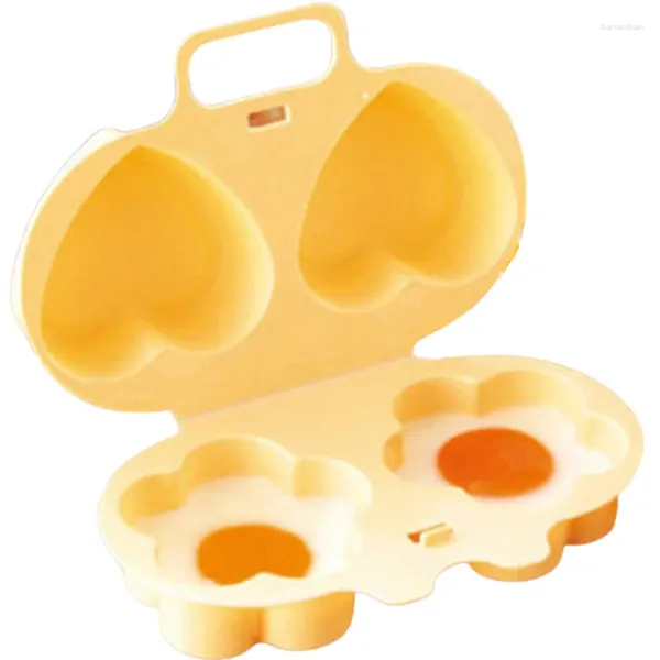 Moules de cuisson 1pcs Creative Mini Petit-déjeuner Plastique Micro-ondes Four Egg Steamer Multi-Fonction Pratique Fleur Amour Évaporation Moule