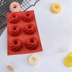 Bakvormen 2 Pack 6 Hole Donut Swirl Cakevorm Handgemaakte Zeep DIY Chocolade Decor Mini Gecanneleerde Buis Pan