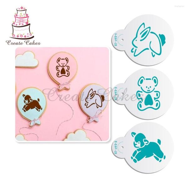 Bakvormen 2 Size Pasen Beer Aap Cookie Stencil Dier Vorm Gereedschap Voor Taarten Set Fondant Cupcake Decoratie Benodigdheden