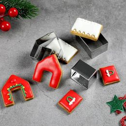 Moules de cuisson 2024 3PCS / Set Mini House Cookie Coucheurs DIY en acier inoxydable Gingerbread Basteant Biscuit Cutter Gâteau