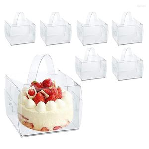 Moules de cuisson 20 pièces 13X13x13cm boîtes à gâteaux transparentes avec poignées planches Forcakes Desserts et Cupcakes fête Forwedding