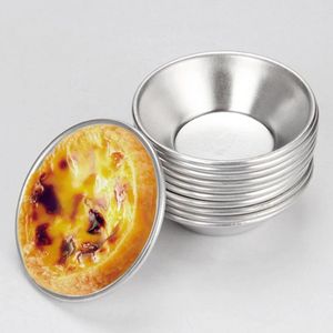 Bakvormen 25 Stuks Aluminium Ei Taartvormen Ronde Vorm Cupcake Mini Pie Herbruikbare Muffin Cups Cake Cookie Bakvormen