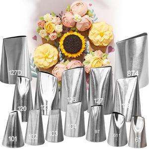 Bakvormen 26 Stijl Rozenblaadje Gebak Nozzles Tas Voor Cake Decorating Cupcake Cream Icing Piping Tips Zoetwaren Bloem Nozzle 230809