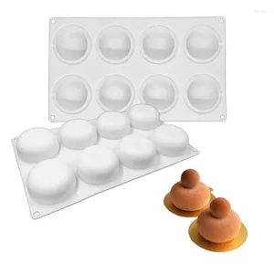 Moules de cuisson 28 cavité oblate de forme ronde rond en silicone gâteau moule moule pâte outils de pudding de pudding de bouffin chocolat