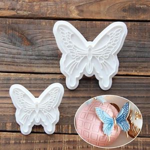 Bakvormen 2 stuks Butterflycookie Cutters Biscuit Mold Cake Fondant Sugarcraft Vlindervorm Cookie Stempel Voor het versieren van gebaksnijder