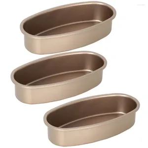 Bakvormen 3 stuks niet -stok ovale vorm cake pan cheesecake brood broodvormige lade voor oven en