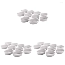 Moules de cuisson 30pcs mini-ovale ovale forme en aluminium alliage de fromage métallique moule à gâteau moule pain moule