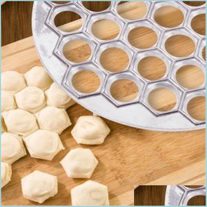 Moldes para hornear 37 agujeros Dumpling Mod Herramientas S Maker Ravioli Molde de aluminio Pelmeni Cocina Herramienta de bricolaje Hacer pastelería 220601 Entrega de gota 20 Dhdll