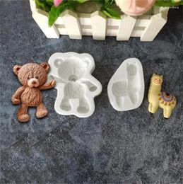 Moules de cuisson 3D Animal Alpaca Silicone Moule Candy Cupcake Décoration Fondant Pâtisserie Chocolat Résine À La Main DIY