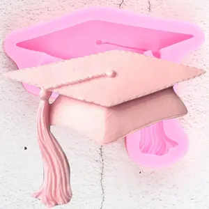 Bakvormen 3D Bachelor Cap Siliconen Mallen Handgemaakte Zeep Fondant Schimmel DIY Afstuderen Taart Decoreren Gereedschappen Ambachtelijke Kaarsen Maken