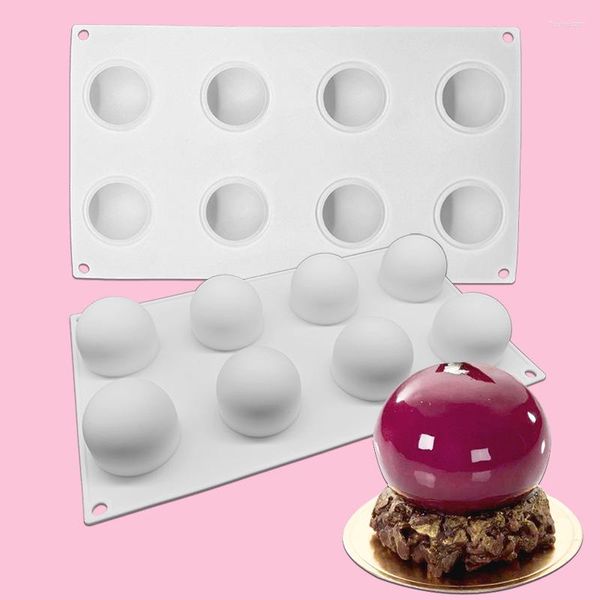 Moules de cuisson 3D Boule Ronde Demi-Sphère Silicone Moules Pour DIY Pudding Mousse Chocolat Gâteau Moule Cuisine Accessoires Outils