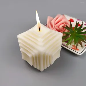 Moules de cuisson 3D bougie moule bougies carré cube nuage forme style bulle cire de soja bricolage gâteau savon à la main huile silicone moule