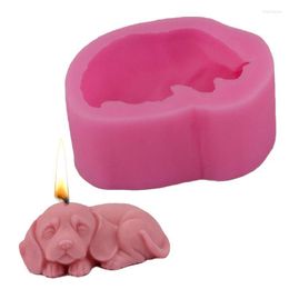 Bakvormen 3D Candle Mould Novel Non Stick Dog Shape Animal Design DIY Holiday Cake Chocolate Jelly Trays