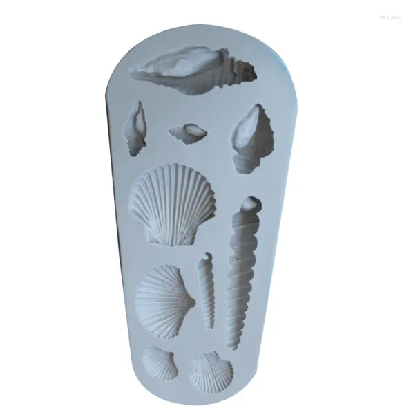 Moules de cuisson 3D Conch Shell Forme Silicone Moule Gâteau Cadre Bonbons Diy Cupcake Chocolat