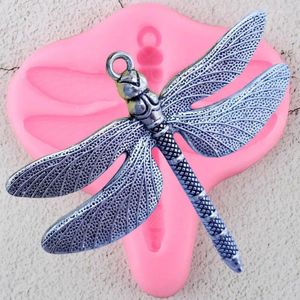 Bakvormen 3D Dragonfly Siliconen Mal Insect Cupcake Topper Fondant Schimmel Taart Decoreren Gereedschappen Snoep Hars Klei Chocolade Gumpaste Mallen