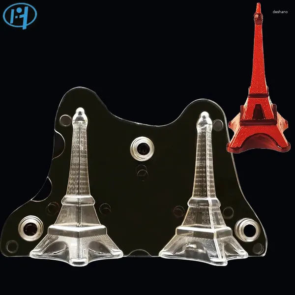 Moldes para hornear 3D Torre Eiffel Molde de chocolate Caramelo Pasta de azúcar Moldes Herramientas de decoración de pasteles para accesorios de cocina para el hogar