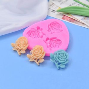 Bakvormen 3D-bloem siliconen zeepvorm Rose Fondant voor taartdecoratie Chocolade handgemaakte snoepjes maken