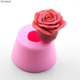 Moules de cuisson 3D Moule de savon de fleur Rose Fondant Cake Siilcone outils de décoration d'anniversaire Décoration de mariage DIY Chocolate