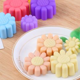 Bakvormen 3D bloemenvormige jelly mod sile zonnebloem mousse cake pudding fondant chocolade mallen keuken gereedschap drop levering hom dh9e8