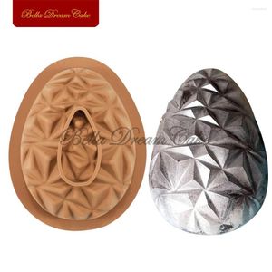 Moules de cuisson 3D Gem Fleur Oeuf De Pâques Silicone Chocolat Moule DIY Cassable Mousse Moule À La Main Savon Modèle Gâteau Décoration Outils Bakeware