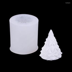 Bakvormen 3d Geometrische Kerstboom Siliconen Mal DIY Kaars Handgemaakte Zeep Decoratie Ijsberg Gips Cake Fondant