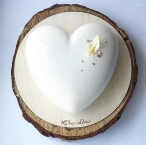 Bakvormen 3d hartvorm diamant love chocolade snoepvorm voor bruiloft spons chiffon mousse dessert siliconen mallen
